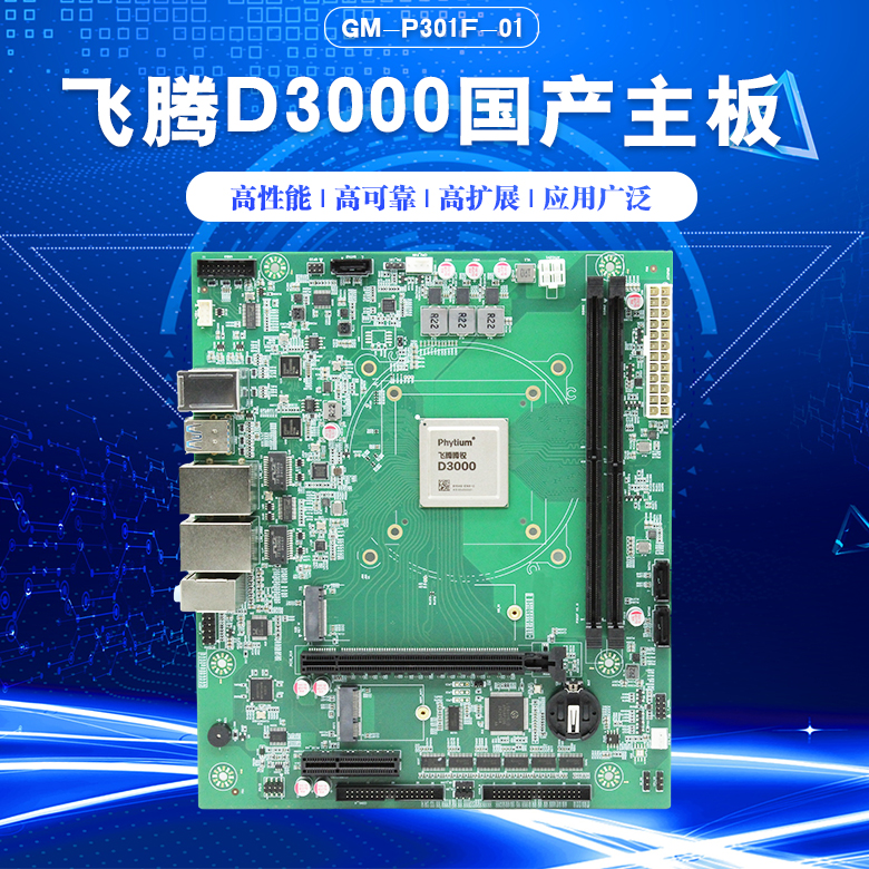 飞腾D3000/8工控主板P301F(图1)